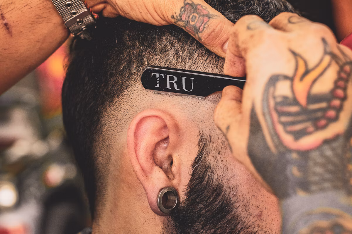 Capital City Barber Co. — waiting bench